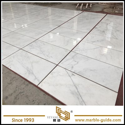 Austrumu balta marmora grīdas flīzes