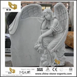 Memorial kapos marmora piemineklis ar Angel gravīra no Ķīnas piemineklis uzņēmuma