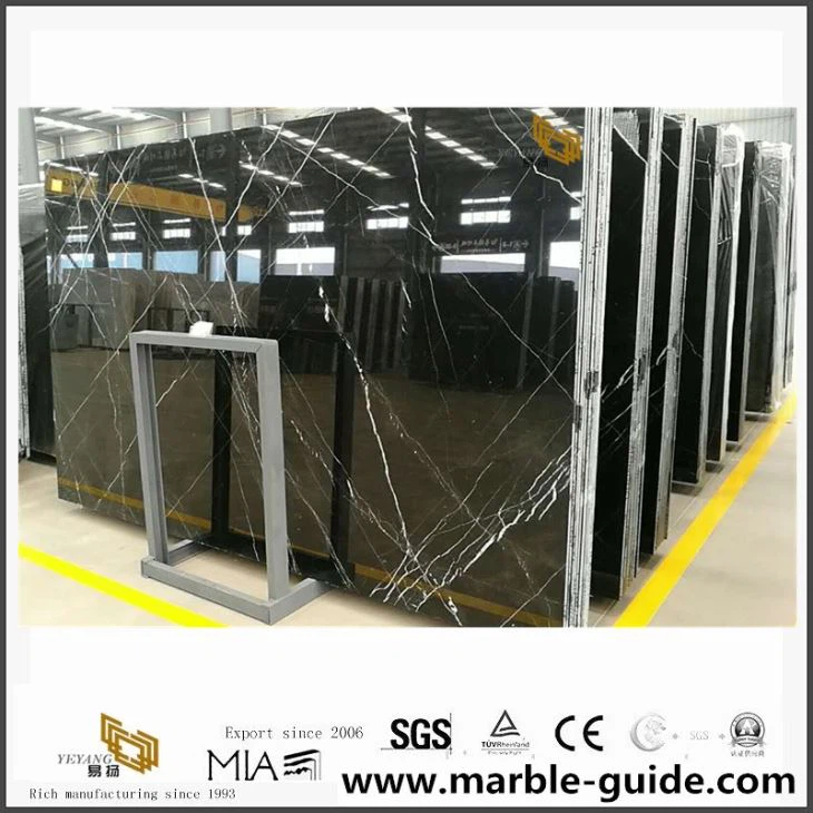 Nero markina melna marmora plāksne vannas istabas grīdas mozaīkas flīžu dekorēšanai