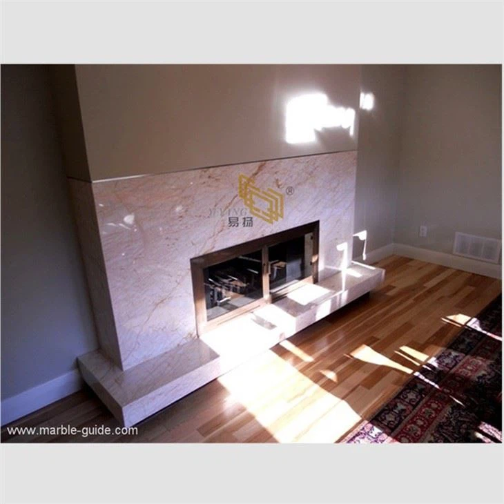 Greece Golden Spider Marble Fireplace Surrounding
